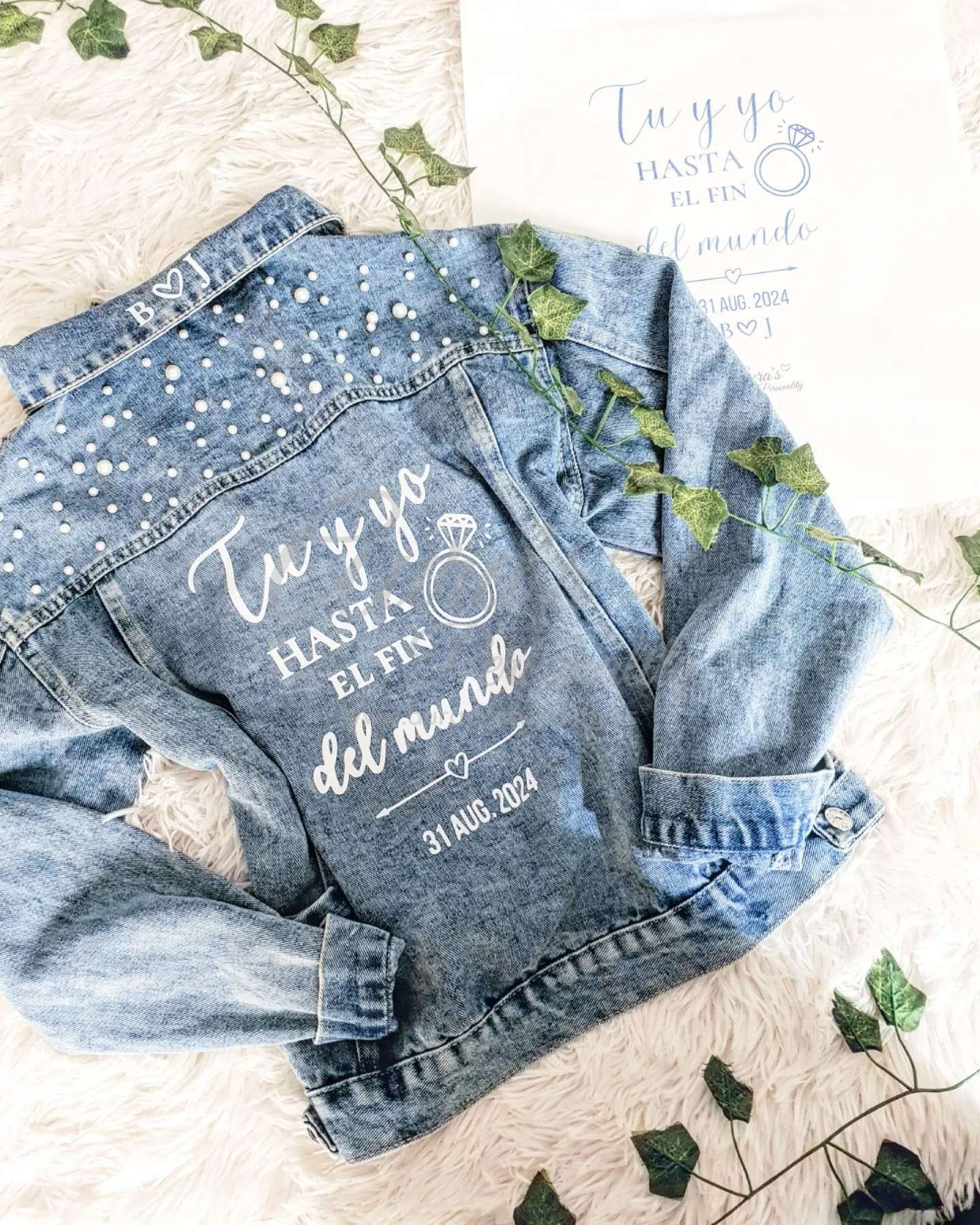 Chaqueta Vaquera Chaqueta Punto Novia Chaqueta Vaquera Pelo Blanco - Main Image