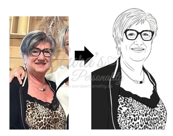 Ejemplo ilustración, de foto a dibujo